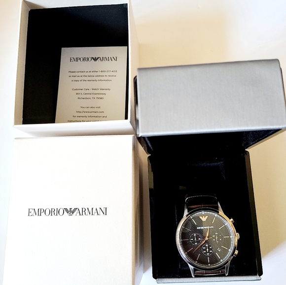 Emporio Armani Croc Embossed Band Watch NWT - Picture 6 of 7